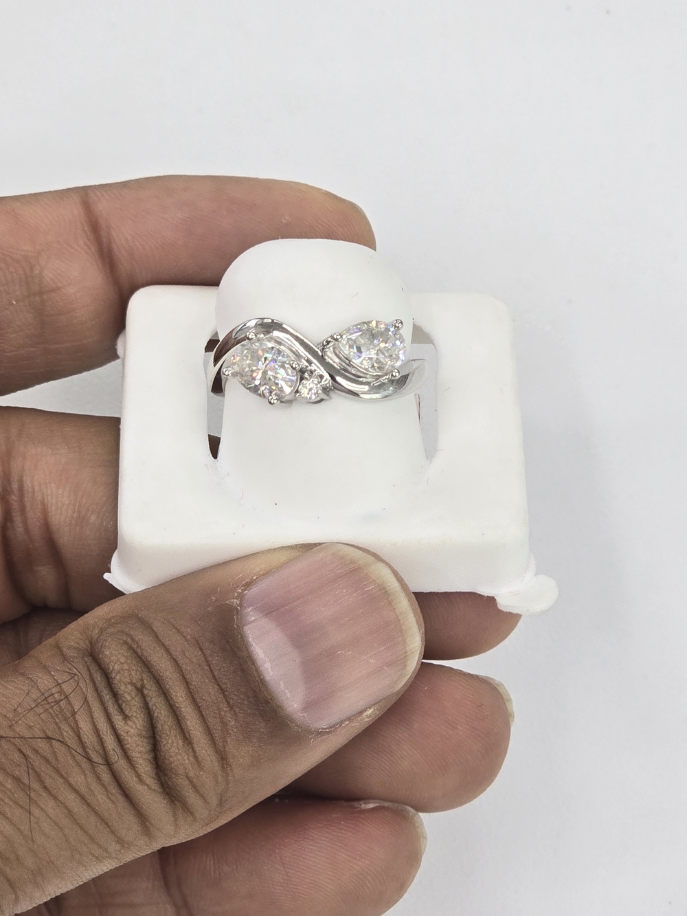 925 Sterling Silver Moissanite Diamond Ring For Women